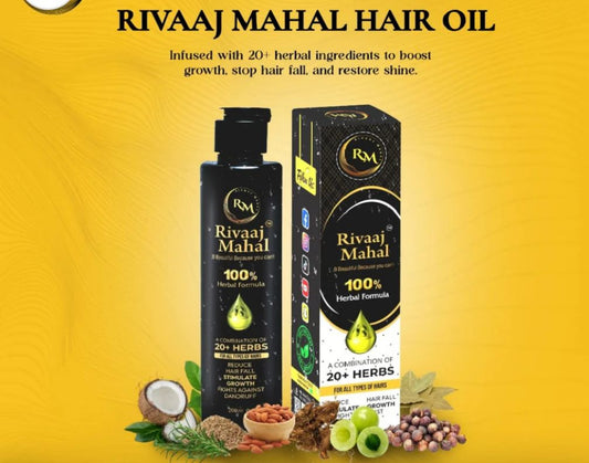 Rivaaj Mahal Hair Oil | 20+ Natural Herbs | 💯 (Guaranteed Results)